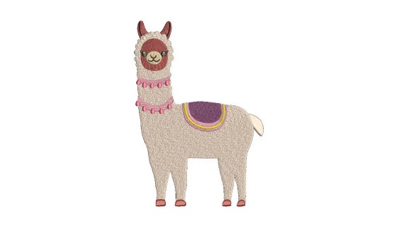 machine Embroidery Design - Llama Alpaca 2 Machine Embroidery File design 5x7 inch hoop - instant download