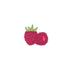 Raspberry Mini Machine Embroidery File design 4 x 4 inch hoop Raspberries