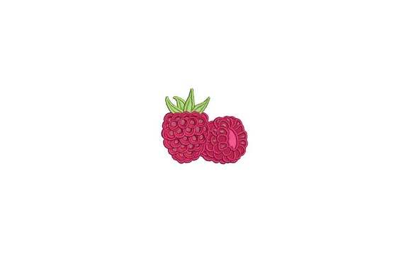 Raspberry Mini Machine Embroidery File design 4 x 4 inch hoop Raspberries