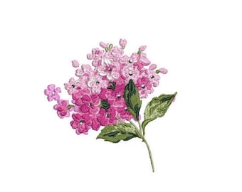 Pink Hydrangeas Embroidery - Hydrangea - Machine Embroidery File design - 4 x 4 inch hoop - Instant Download