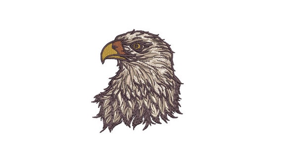 Eagle Head  - Machine Embroidery File design - 4x4 inch hoop - Cap design - embroidered patch design