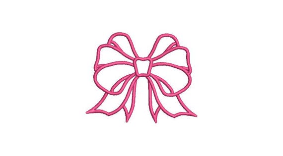 Applique Bow C Machine Embroidery File design - 4x4 hoop embroidery design - Fabric Applique
