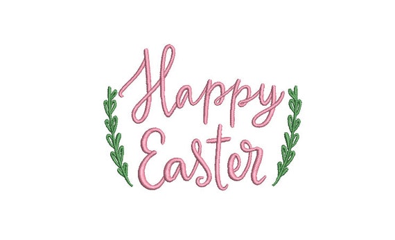 Happy Easter Machine Embroidery File design - 4x4 inch hoop - Easter Embroidery