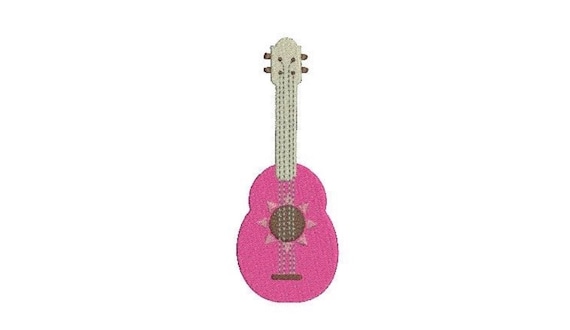 Machine Embroidery Boho Ukulele Machine Embroidery File design 5x7 hoop