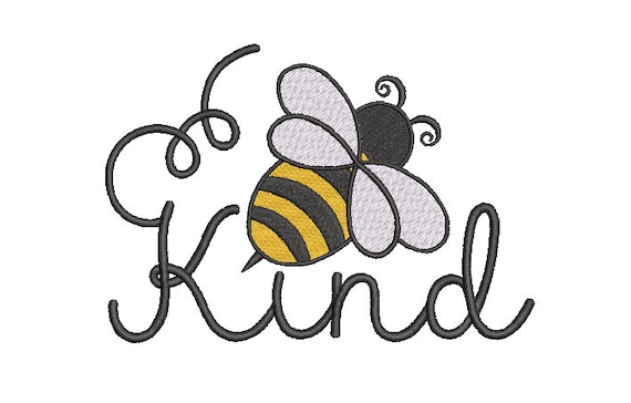 Bee Kind Machine Embroidery File - 6 x 10 inch hoop - Bee embroidery file - Machine Embroidery Design digital download