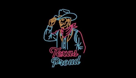 Texas Proud Embroidery File - Western Machine Embroidery File design - 4x4 inch hoop - Cowgirl and Cowboy Design Download