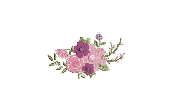 Lilac Flowers Machine Embroidery File design - 4x4 inch hoop - Embroidery design - instant download