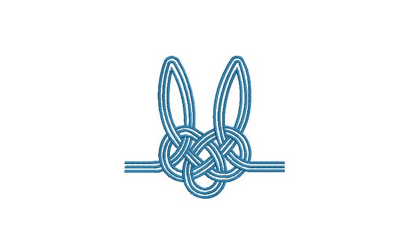 Knot Bunny Rabbit  - Machine Embroidery File design 4 x 4 inch hoop - Easter Embroidery Design