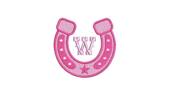 Horse shoe  - Western Machine Embroidery File design - 4x4 inch hoop - Cowgirl Design - Horseshoe Embroidery