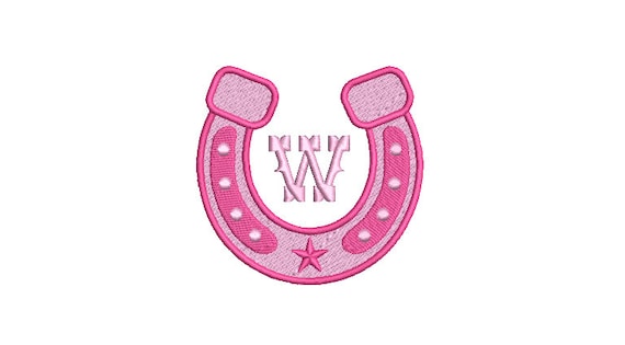 Horse shoe  - Western Machine Embroidery File design - 4x4 inch hoop - Cowgirl Design - Horseshoe Embroidery