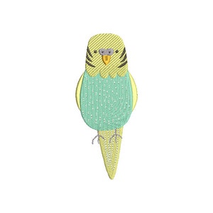 Budgerigar Budgie Machine Embroidery File design 5x7 hoop - instant download