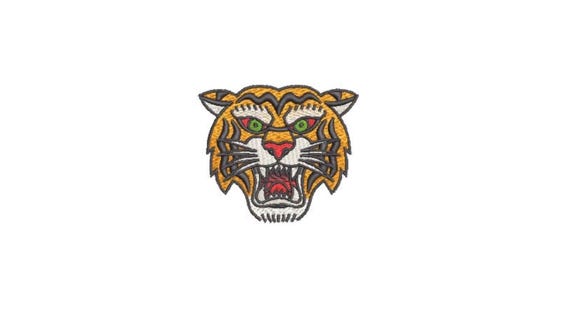 Tiger Design Machine Embroidery File design 3x3 inch hoop - Tiger Face Digital Download Embroidery File