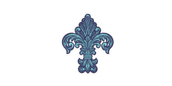 Fleur De Lis embroidery - Machine Embroidery File design - 4 x 4 inch hoop - instant download