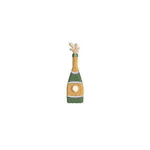 Champagne Bottle - Machine Embroidery File design  - 4x4 hoop - Mini embroidery