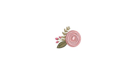 Mini Rosette Machine Embroidery Design - 5cm - 3 x 3 inch hoop - Instant Download - 2 inches