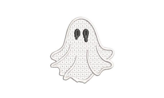 Ghost Embroidery Design - Lace Ghost Machine Embroidery File design 4x4 inch hoop - Halloween - instant download
