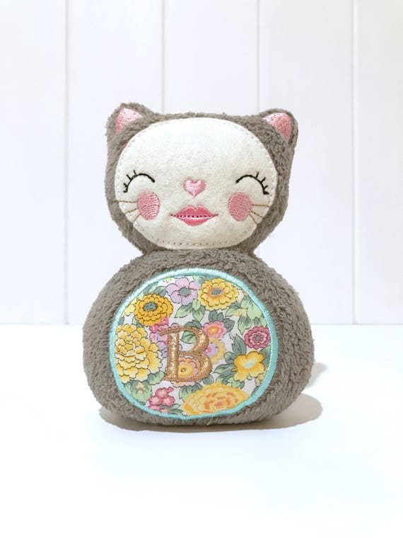 In The Hoop - Little Kitty - Softie Toy Machine Embroidery Design 5x7 inch hoop