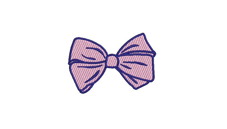 Monogram Embroidered Bow Tie