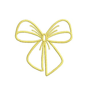 Simple Bow Machine Embroidery File design - 4 x 4 inch hoop - Monogram Design - Digital Download Bow embroidery Design