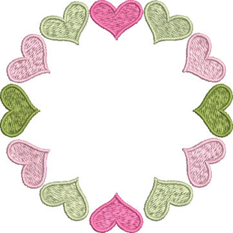 Heart Frame Machine Embroidery File design 4 x 4 inch hoop Etsy