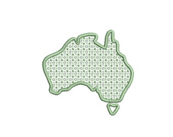 Australia Machine Embroidery File design - 4 x 4 inch hoop - in the hoop - instant download - Australian Embroidery File