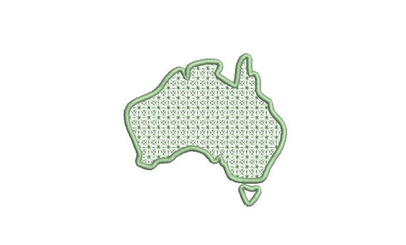 Australia Machine Embroidery File design - 4 x 4 inch hoop - in the hoop - instant download - Australian Embroidery File