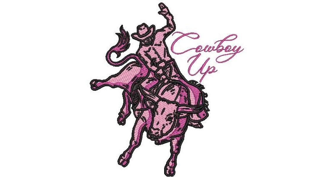 Machine Embroidery Rodeo Rodeo Cowboy up Machine Embroidery File Design - 8x8 Inch Hoop ...