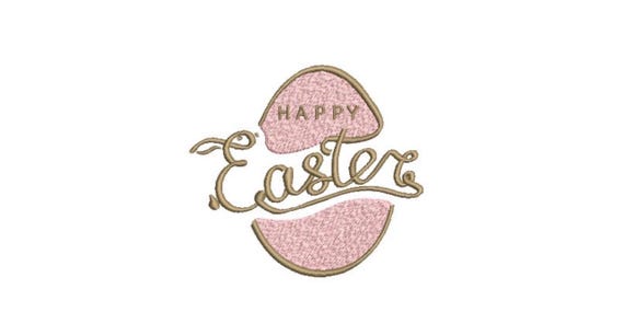 Easter Egg Design - Happy Easter Machine Embroidery File design - 4x4 inch hoop - Easter Embroidery