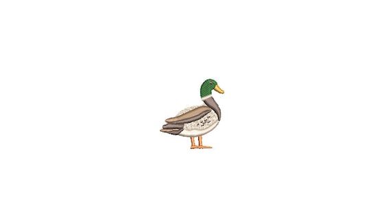 Mini Mallard Duck Machine Embroidery File - 4 x 4 inch hoop - Bird embroidery file - 2 inch Machine Embroidery Design digital download