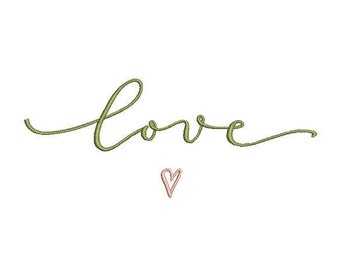 love and heart design - Machine Embroidery File design - 5x7 hoop - Instant download