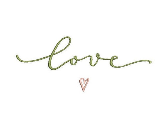 love and heart design - Machine Embroidery File design - 5x7 hoop - Instant download