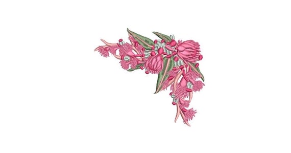 Australian Flowers  Machine Embroidery File design - 4x4 inch hoop Embroidery design - Gumnut Flowers Embroidery