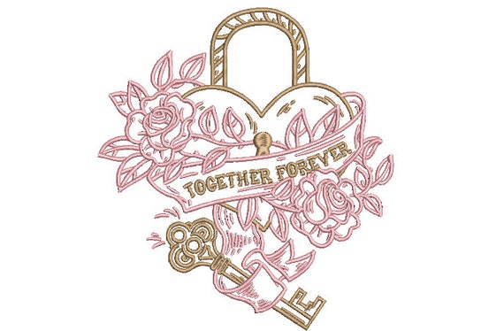 Wedding Embroidery. Together Forever. Machine Embroidery design. 6x10 inch hoop. instant download