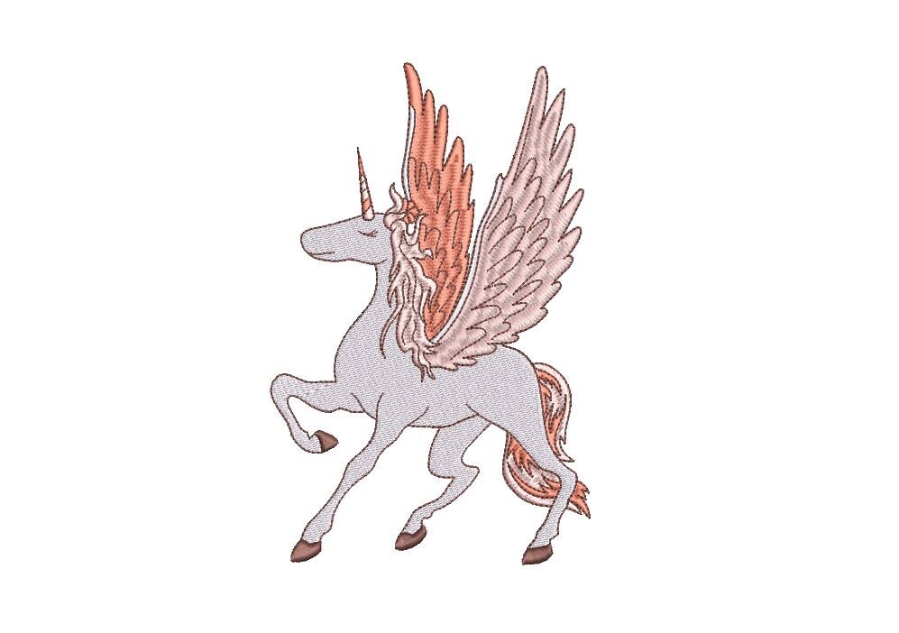 Unicorn embroidery design pink unicorn pegasus machine embroidery file Unicorn embroidery design pink unicorn pegasus machine embroidery file
