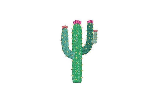 Cactus Embroidery - Kawaii Hand Drawn Cactus Machine Embroidery File design 4 x 4 inch hoop Makes a great Patch