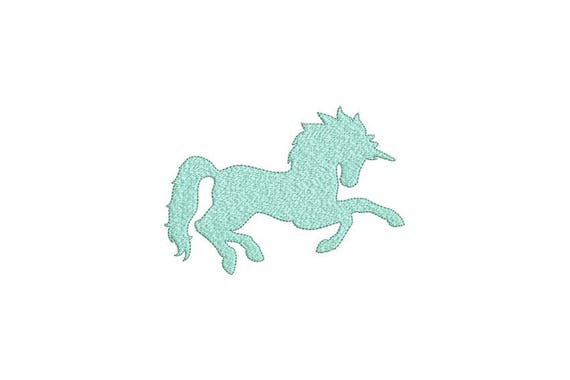 Unicorn Silhouette Embroidery Design-  Machine Embroidery File design - 5 x 7 inch hoop - instant download