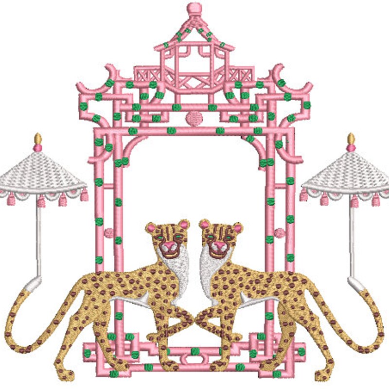 Chinoiserie Embroidery Design - Etsy