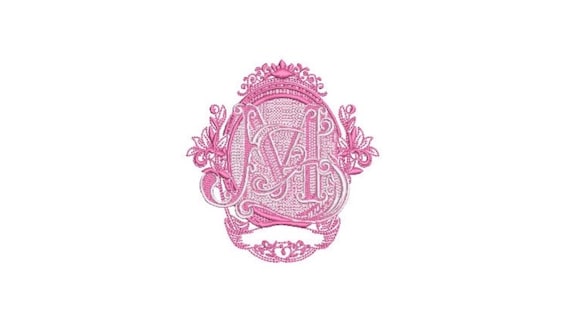 S M Scroll Monogram Crest -  Machine Embroidery File design - 4x4 inch hoop - Vintage Monogram