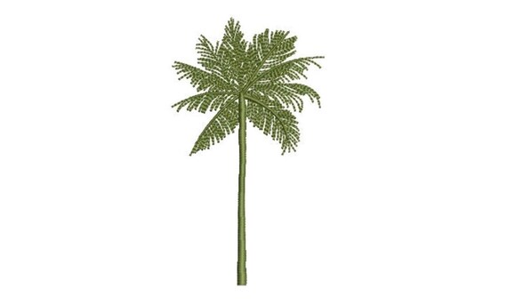 Palm Tree Machine Embroidery design - 4 x 4 inch hoop - Quick Palm Embroidery file