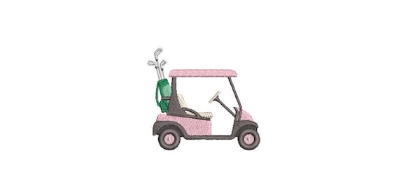 Golf Cart Machine Embroidery File design - 3x3 hoop - Instant Download - Golf Embroidery Download