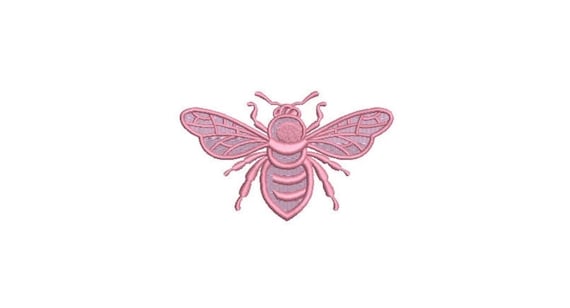 Pastel Bee embroidery - Machine Embroidery File design - 4 x 4 inch hoop - Bee Embroidery Design