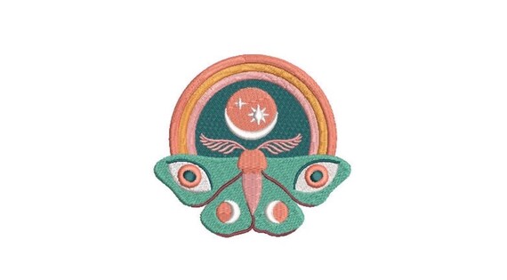 Rainbow Butterfly Machine Embroidery File design - 4x4 inch hoop - Butterfly design - 10x10cm hoop