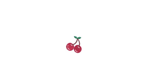Mini Cherries Machine Embroidery File design - 4 x 4 inch hoop  - instant download - 3cm
