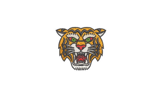 Tiger Design Machine Embroidery File design 3x3 inch hoop - Tiger Face Digital Download Embroidery File