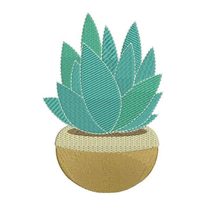 Succulent Plant 2 Machine Embroidery File design 13x18cm hoop