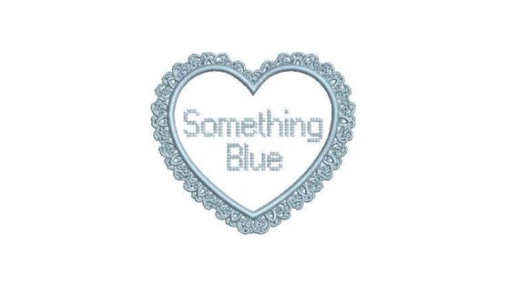 Something Blue Embroidery File design - 4 x 4 inch hoop  - instant download - Wedding Embroidery Design - Bride File
