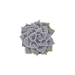 Succulent Plant Flower #1 Machine Embroidery File design 4 x 4 inch hoop Makes a great Patch