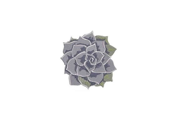 Succulent Plant Flower #1 Machine Embroidery File design 4 x 4 inch hoop Makes a great Patch