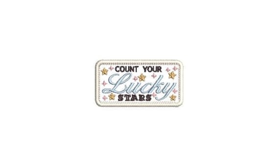 Count Your Lucky Stars Patch Embroidery Design - Lucky Embroidery Design -  Machine Embroidery File design 3 x 3 inch hoop