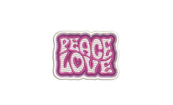 Peace Love Machine Embroidery File design - 4x4 inch hoop  -instant download - Embroidery Design